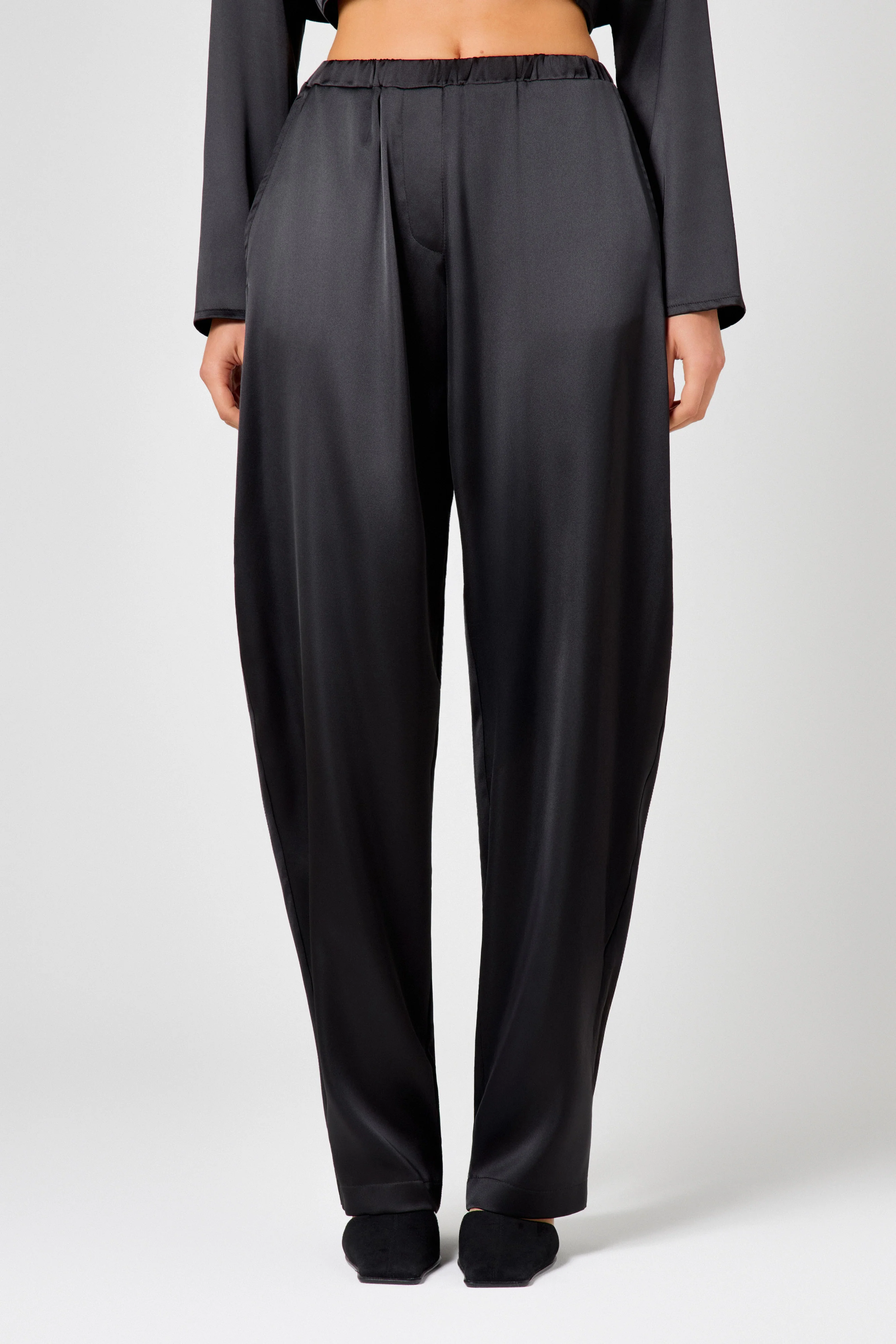Black Satin Trouser - Image 4