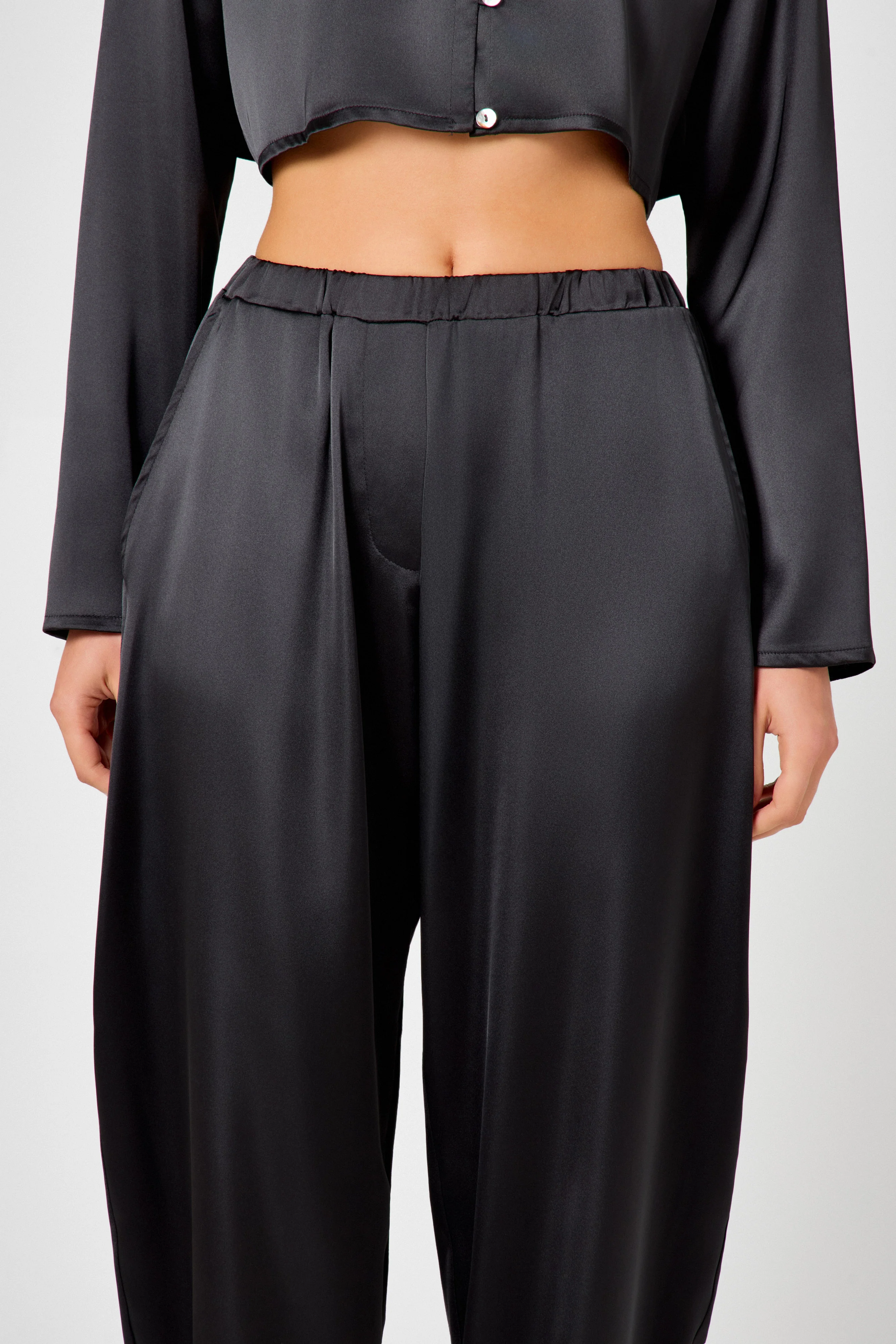 Black Satin Trouser - Image 5