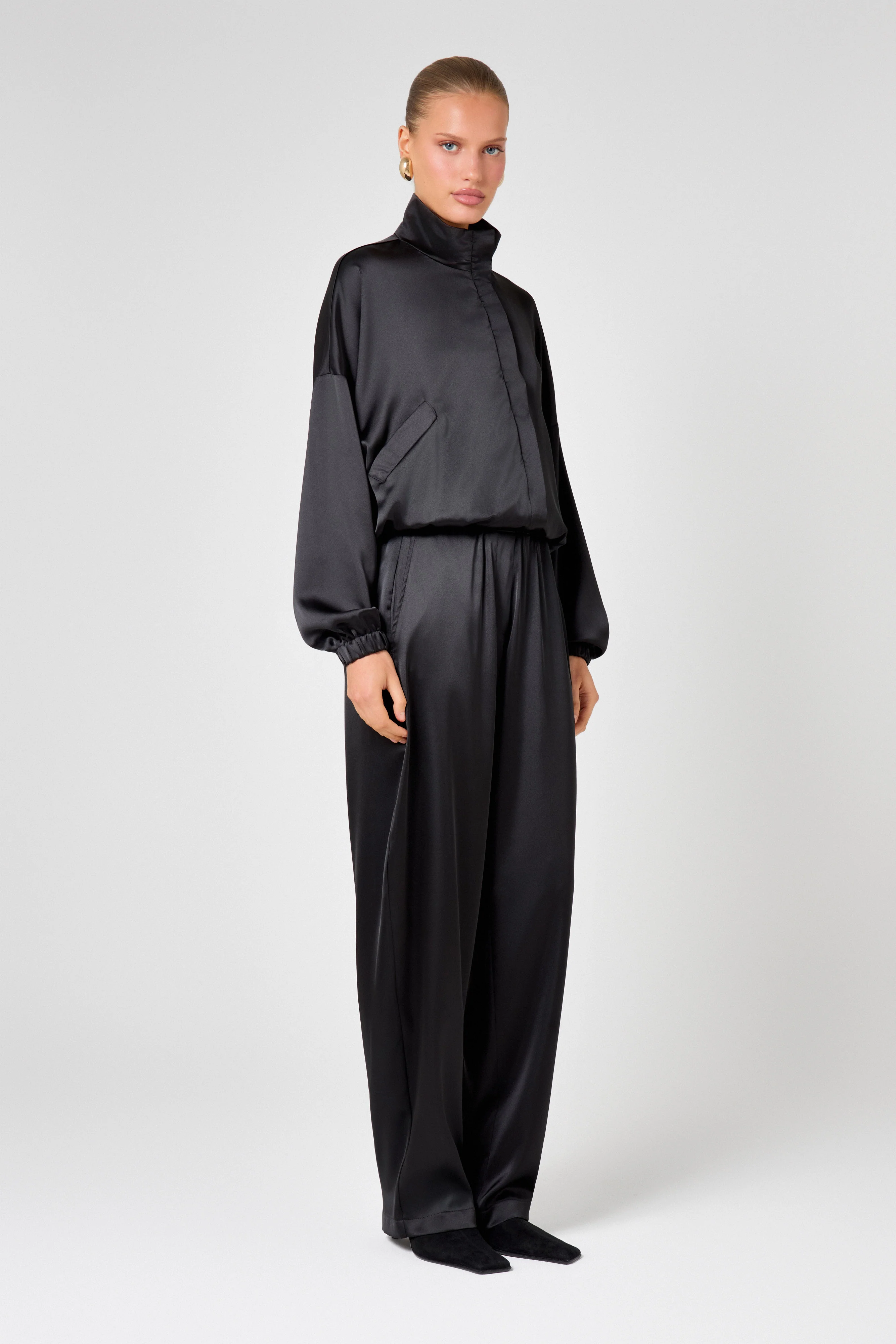 Black Satin Trouser - Image 6