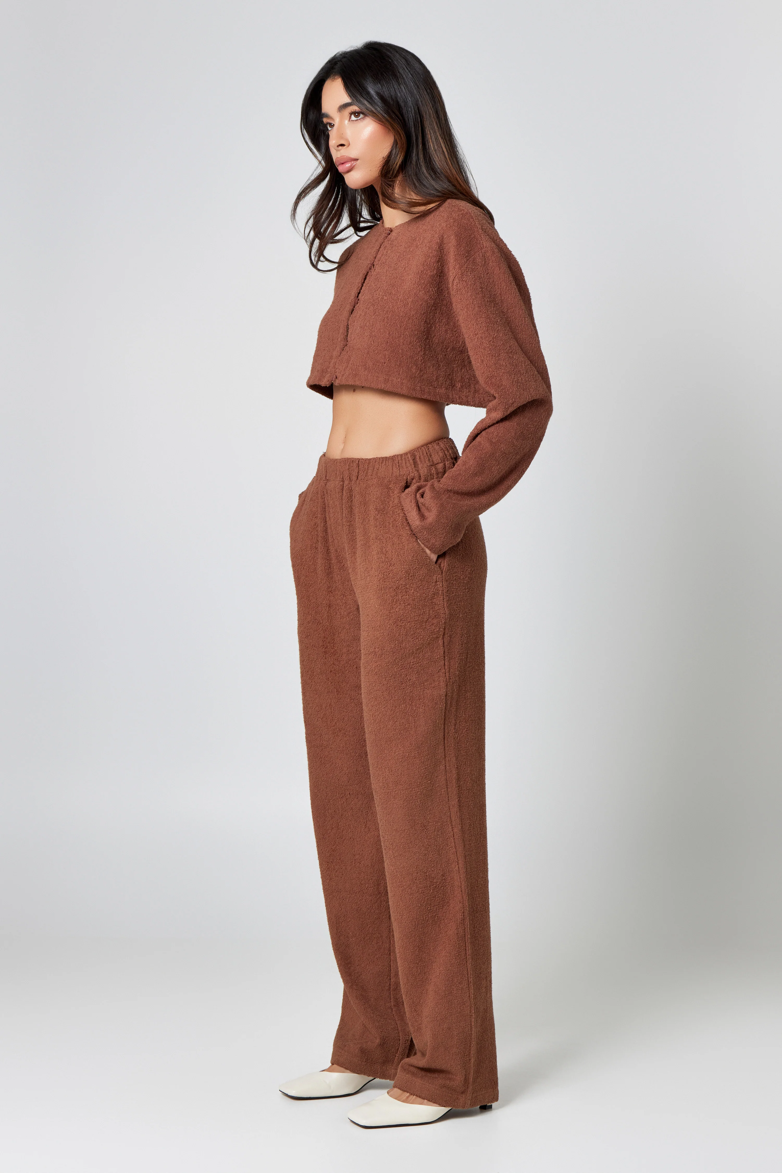 Brown Towelling Co-Ord - Image 3