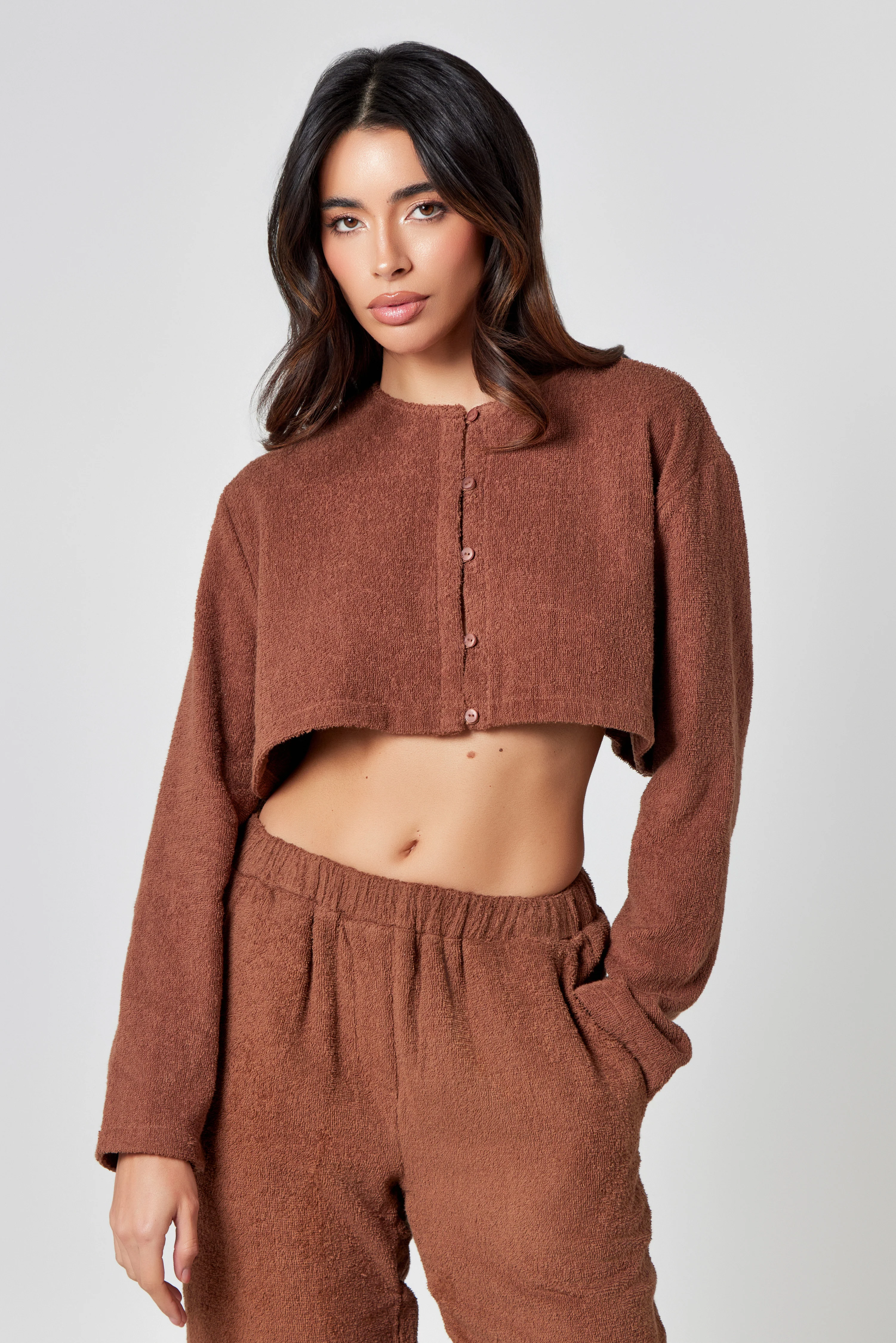 Brown Towelling Co-Ord - Image 4
