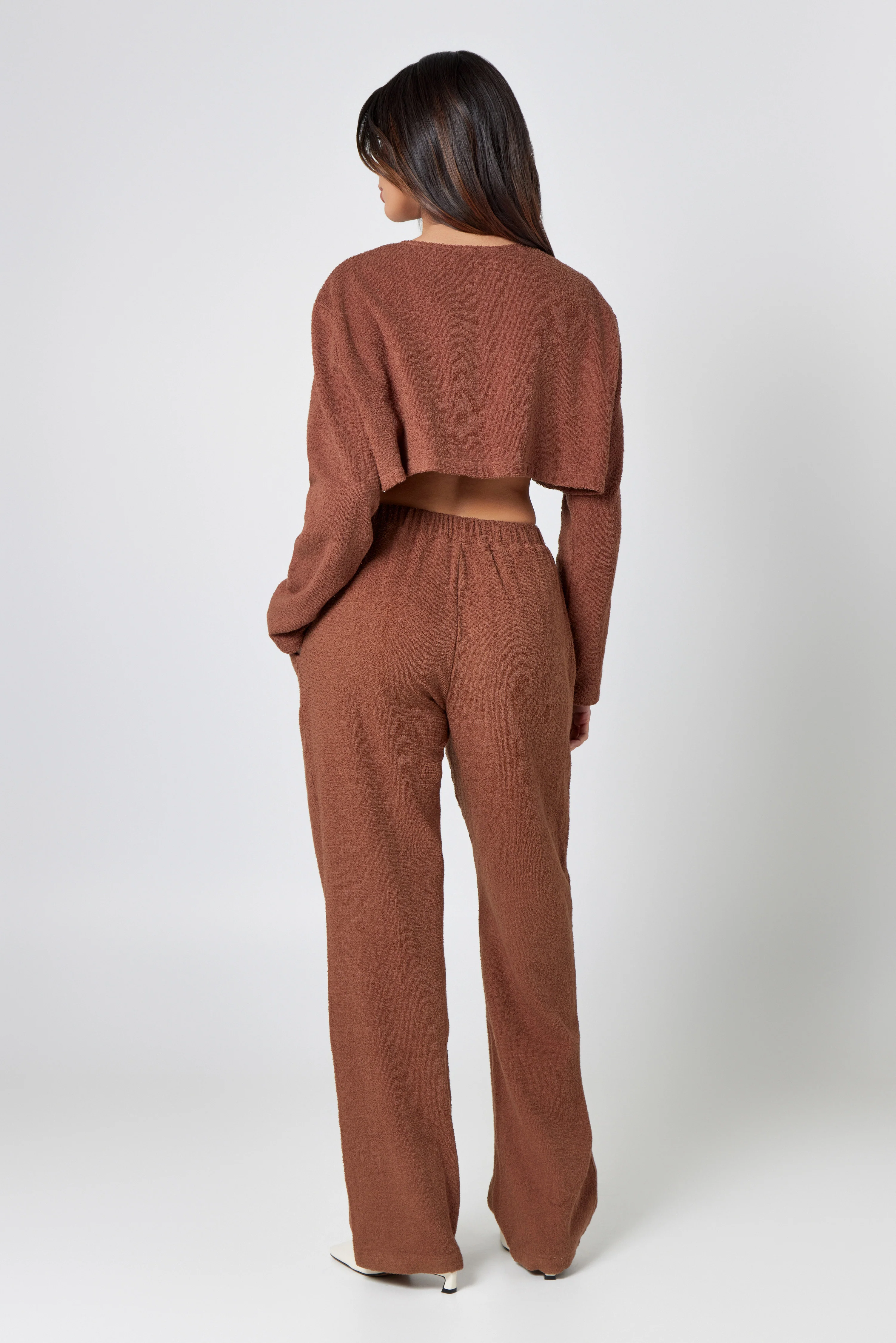 Brown Towelling Co-Ord - Image 8