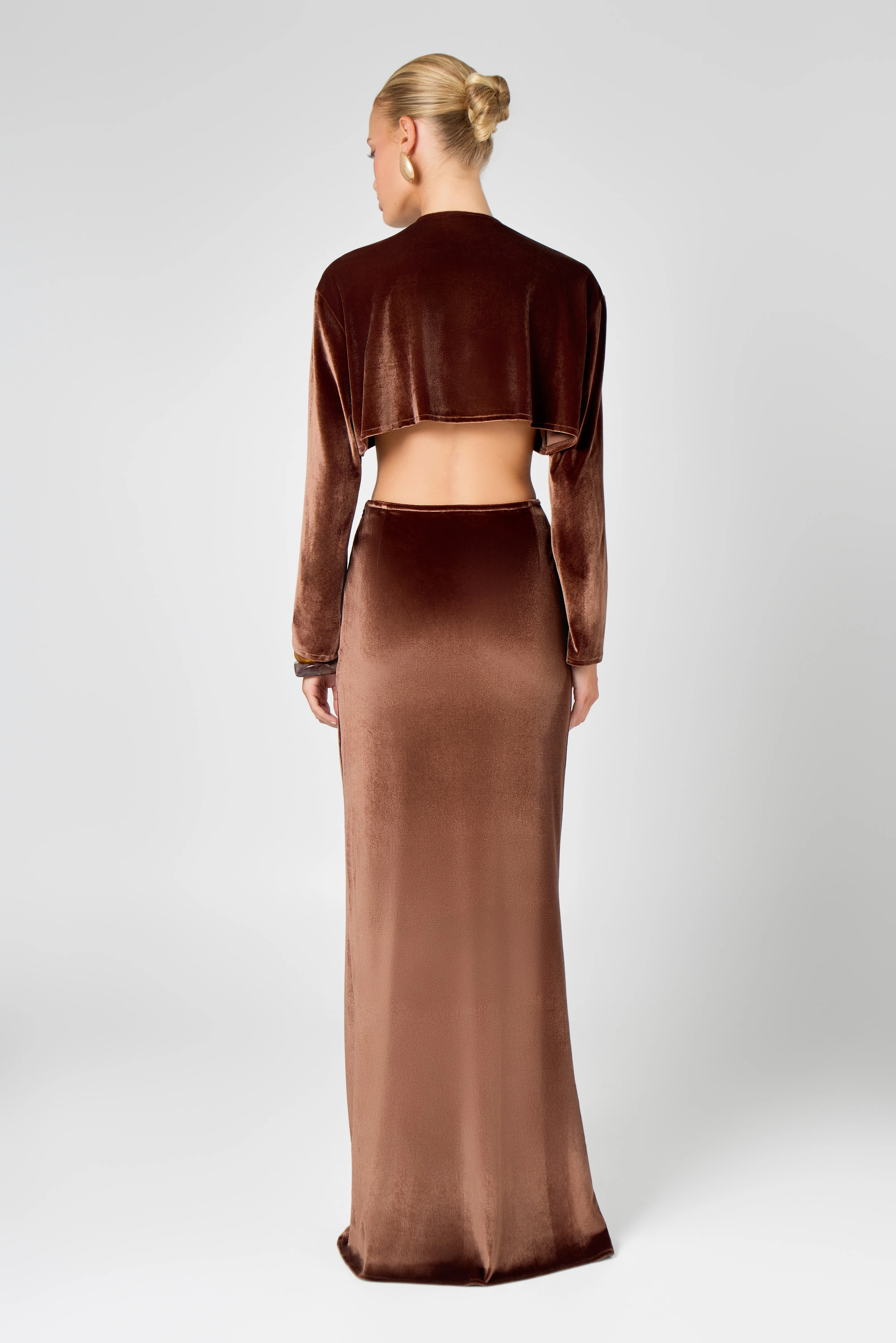 Chocolate Velvet Blouse - Image 4