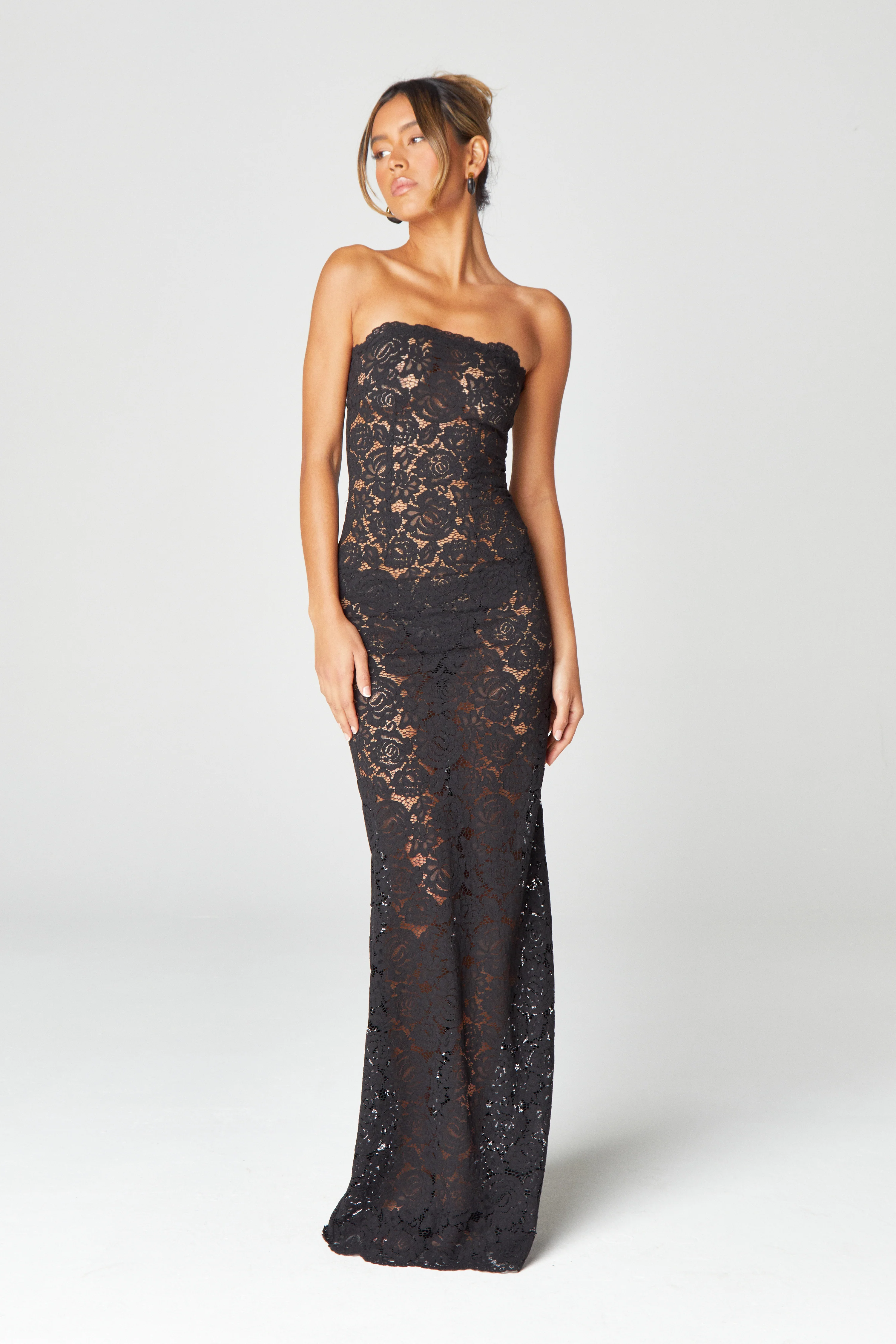Lace Unlined Maxi Dress - Image 4