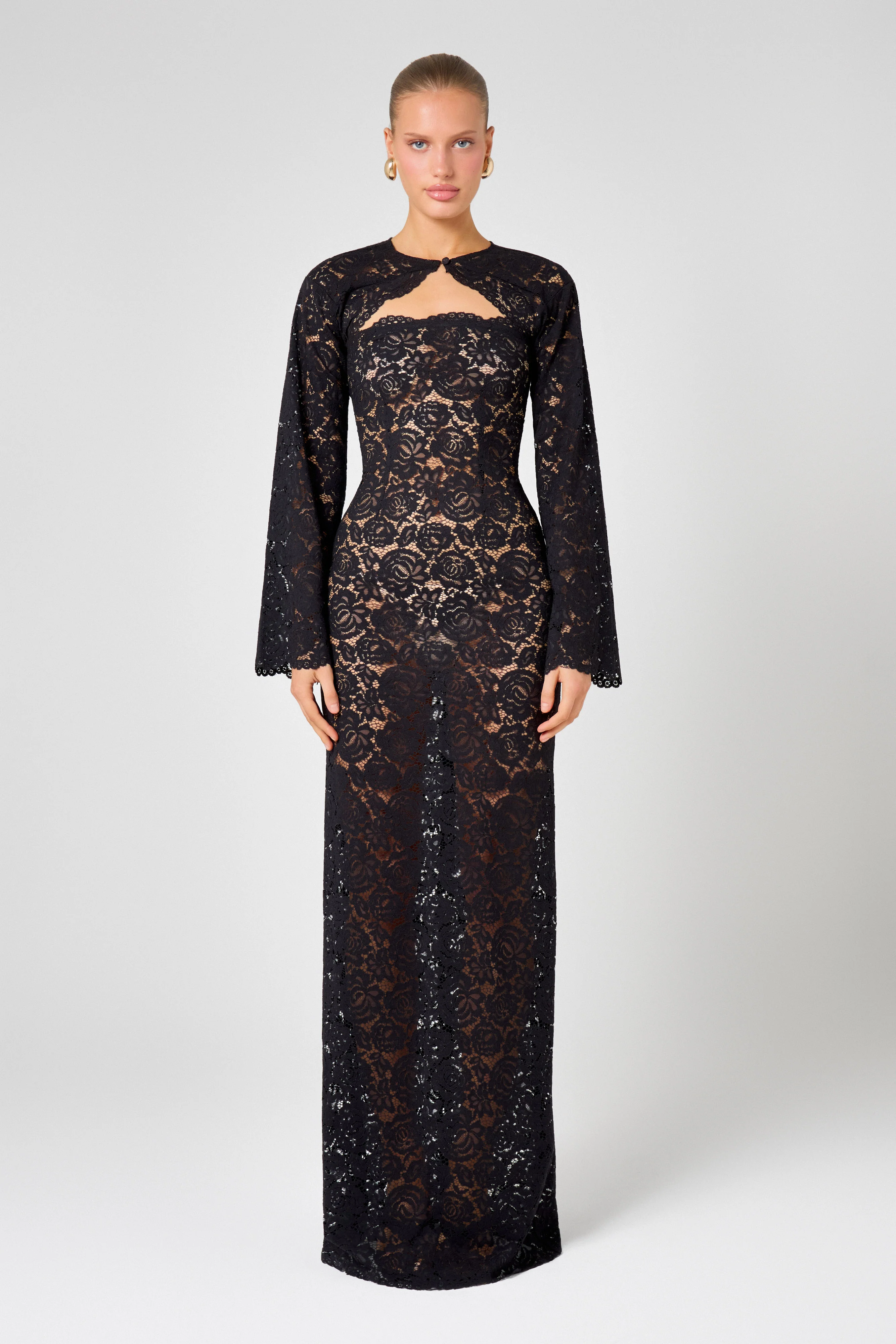 Lace Unlined Maxi Dress - Image 6