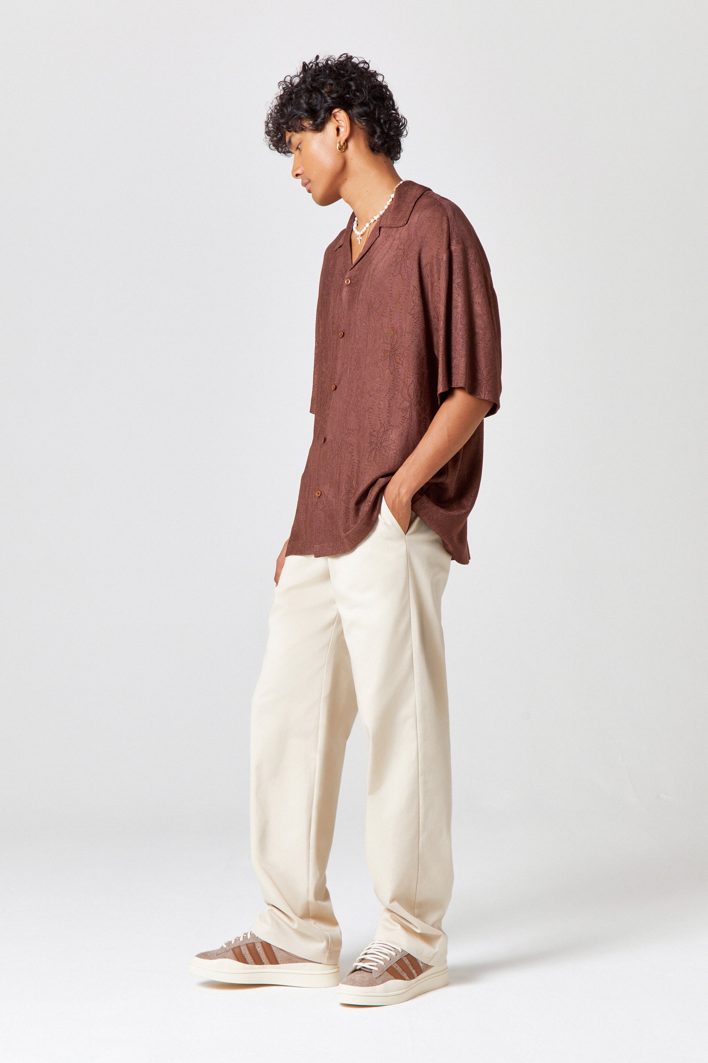 Homme Brown Knit Shirt - Image 4