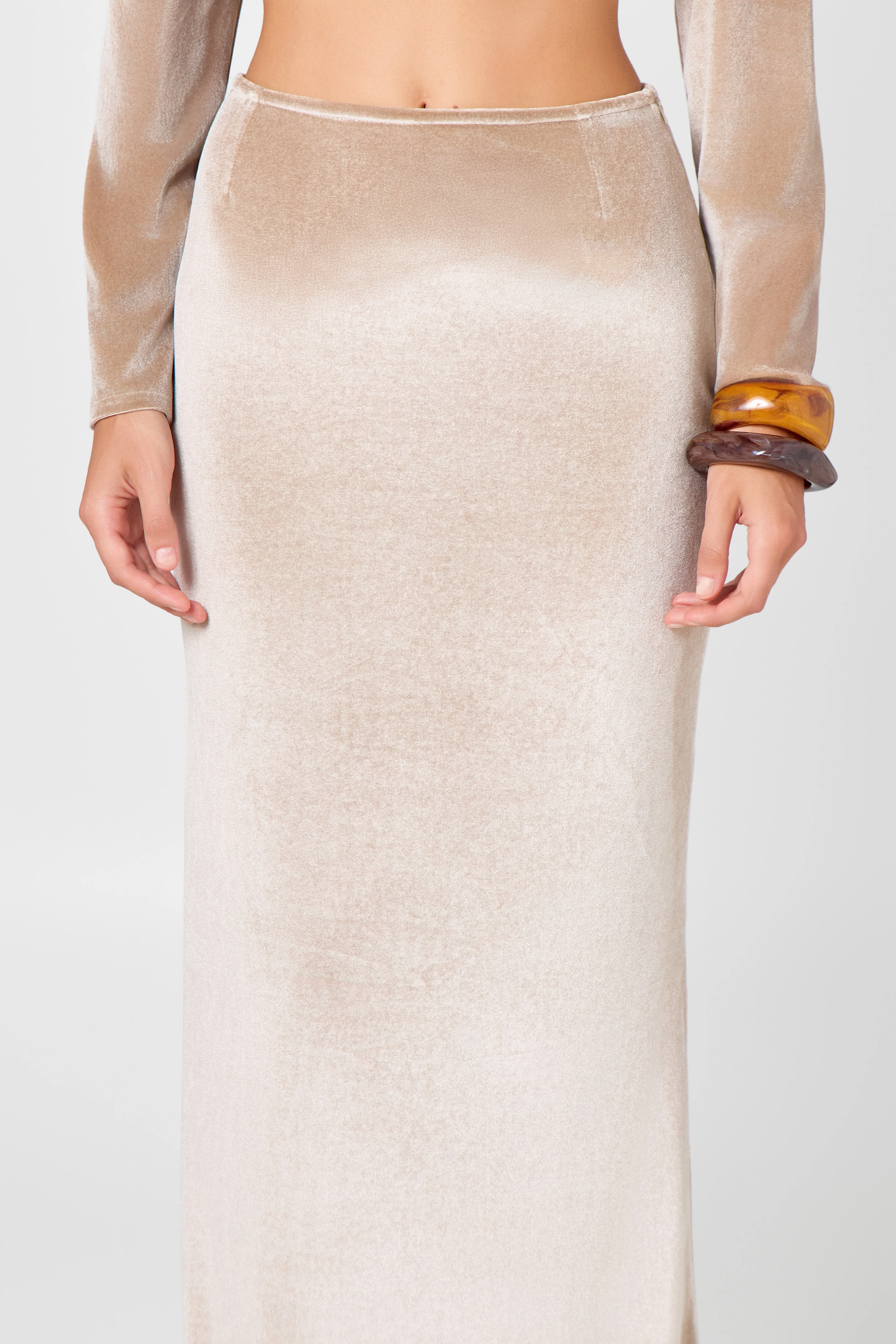 Mink Velvet Maxi Skirt - Image 4